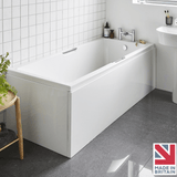 Kartell K-VIT Luxe Gripped 1500x700 Bath With Legs- White Gloss (LUX1570SE)