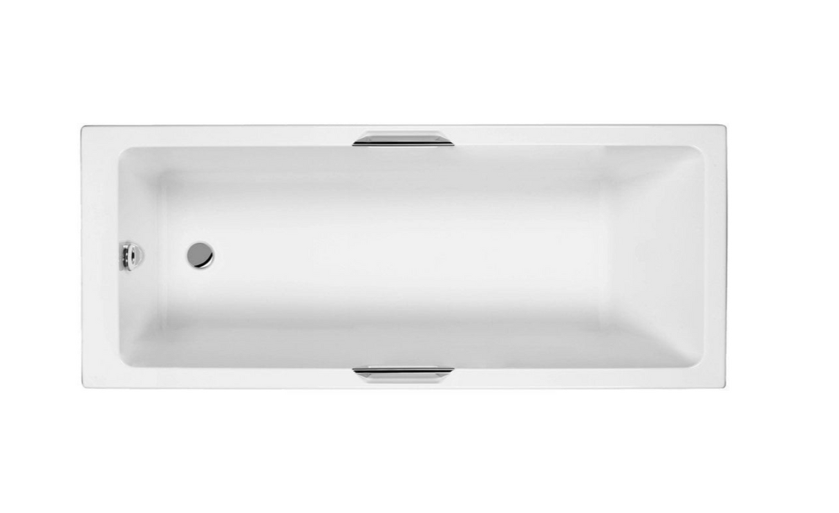 Kartell K-VIT Luxe Gripped 1700x700 Bath with Legs-White Gloss (LUX1770SE)