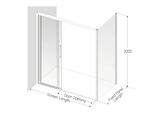 AKW Larenco 3 Panel Sliding Shower Screen, photo 4
