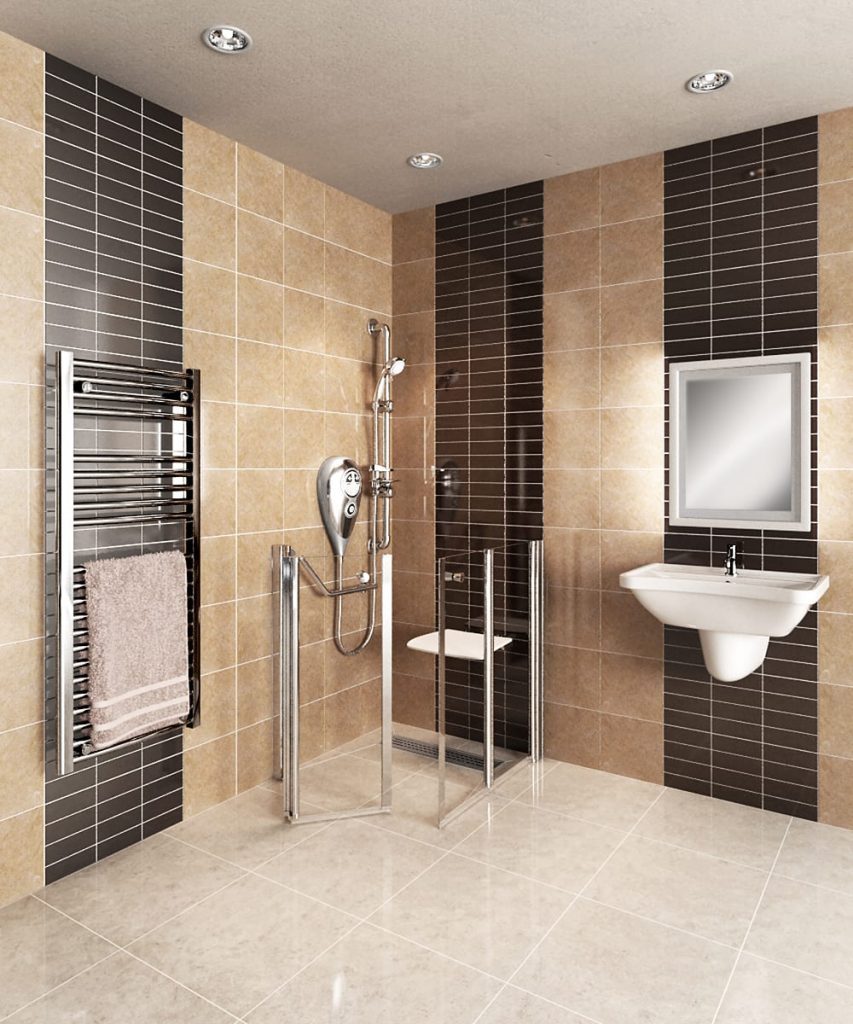 AKW Larenco Care Half Height Bi-Fold Shower Door, photo 2