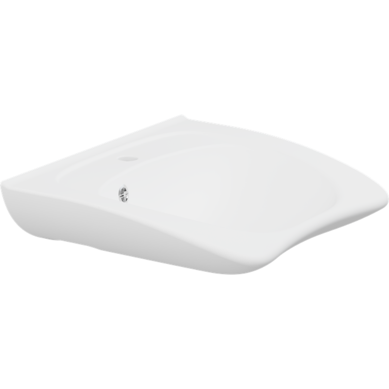 Pressalit MATRIX CURVE II Ergonomic Wash Basin With Tap Hole And Overflow 150mm Height R2052000