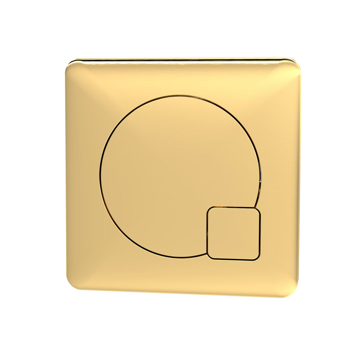 Nuie Square Dual Flush Push Button – Chrome, Black or Brushed Brass, photo 3