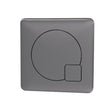 Nuie Square Dual Flush Push Button – Brushed Pewter