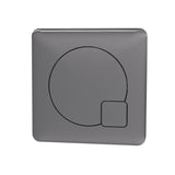 Nuie Square Dual Flush Push Button – Brushed Pewter