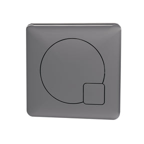 Nuie Square Dual Flush Push Button – Brushed Pewter