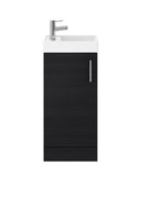 Nuie Vault 400mm 1 Door Floor Standing Compact Vanity Unit With Basin, photo 3