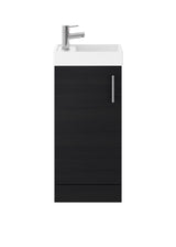 Nuie Vault 400mm 1 Door Floor Standing Compact Vanity Unit With Basin, photo 3