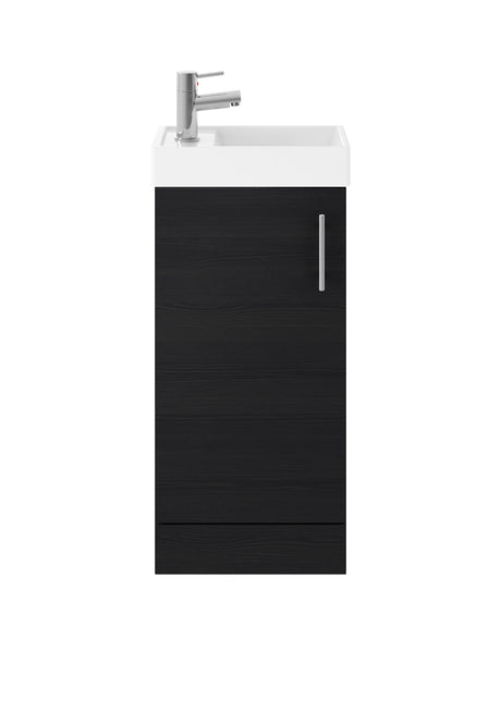 Nuie Vault 400mm 1 Door Floor Standing Compact Vanity Unit With Basin, photo 3