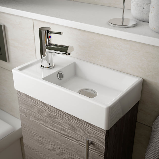 Nuie Vault 400mm 1 Door Wall Hung Compact Vanity Unit With Basin