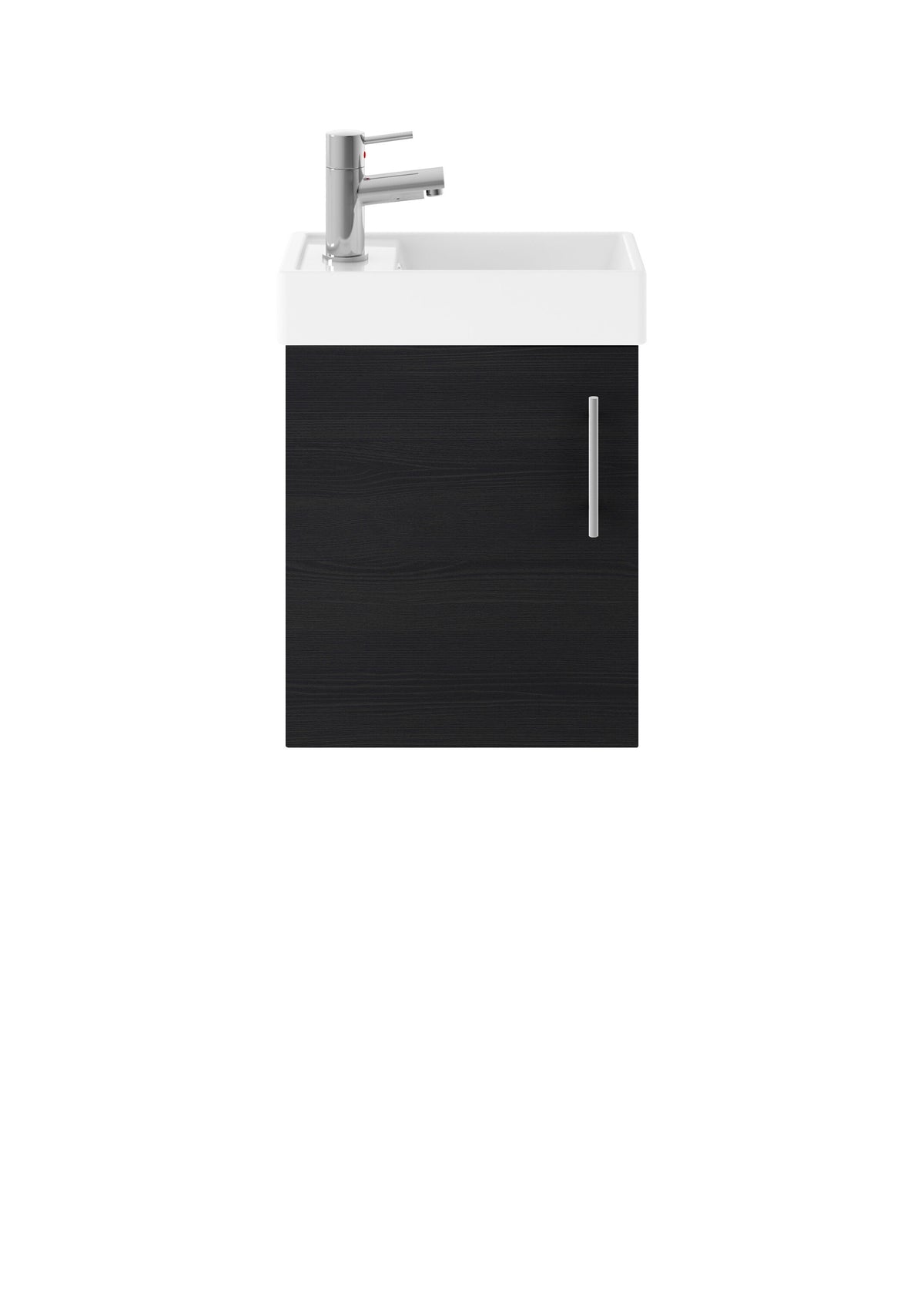 Nuie Vault 400mm 1 Door Wall Hung Compact Vanity Unit With Basin, photo 3