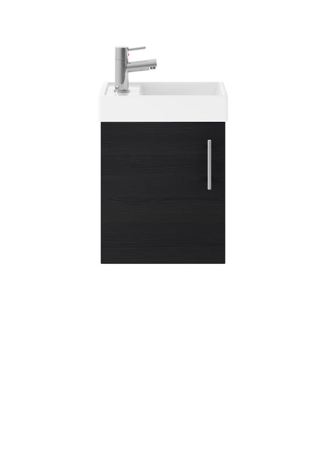Nuie Vault 400mm 1 Door Wall Hung Compact Vanity Unit With Basin, photo 3