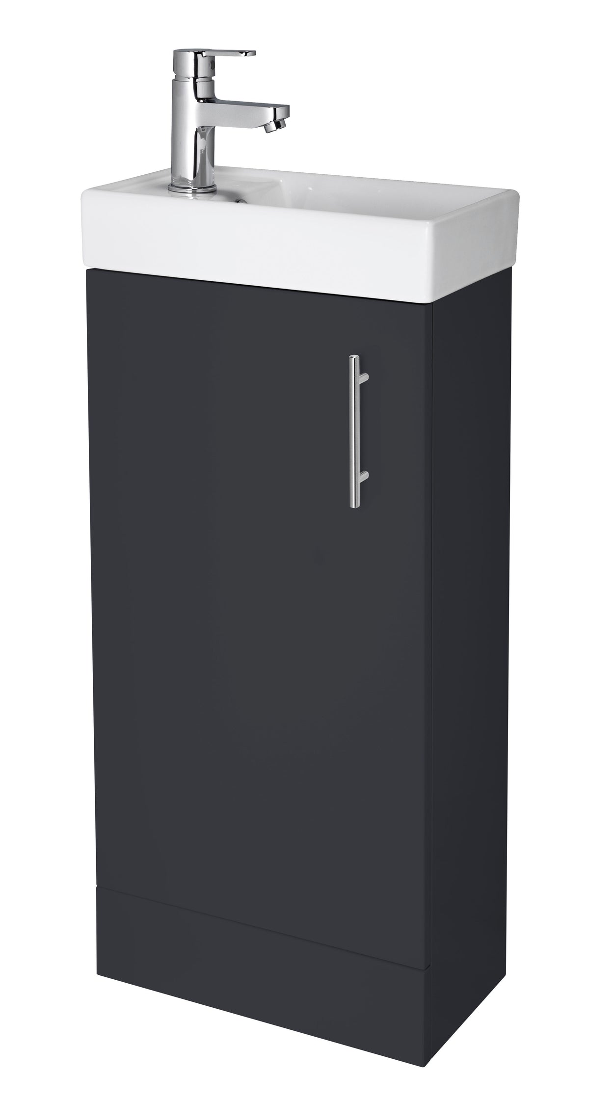 Nuie Vault 400mm 1 Door Floor Standing Compact Vanity Unit With Basin, photo 5