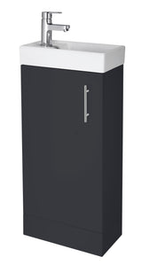 Nuie Vault 400mm 1 Door Floor Standing Compact Vanity Unit With Basin, photo 5