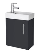 Nuie Vault 400mm 1 Door Wall Hung Compact Vanity Unit With Basin, photo 5