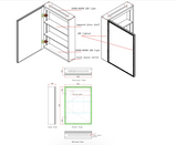Kartell K-VIT Echo 500x700mm Mirror Cabinet- Chrome  (MIR107)
