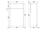 Nuie Athena 500mm Floor Standing WC Unit, photo 6
