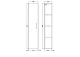 Nuie Arno 300mm Wall Hung Tall Cabinet, photo 10