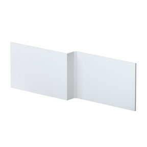 Nuie Urban 1700mm L-Shape Square MDF Matt Shower Bath Front Panel – Satin White, Satin Grey or Satin Blue