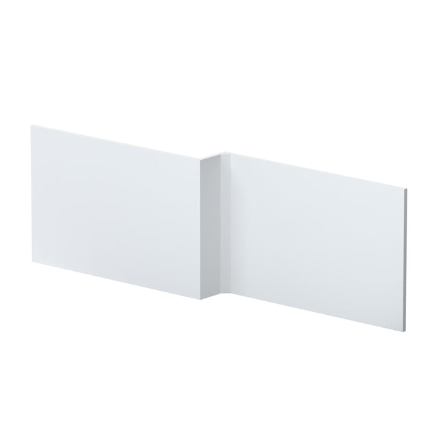Nuie Urban 1700mm L-Shape Square MDF Matt Shower Bath Front Panel – Satin White, Satin Grey or Satin Blue