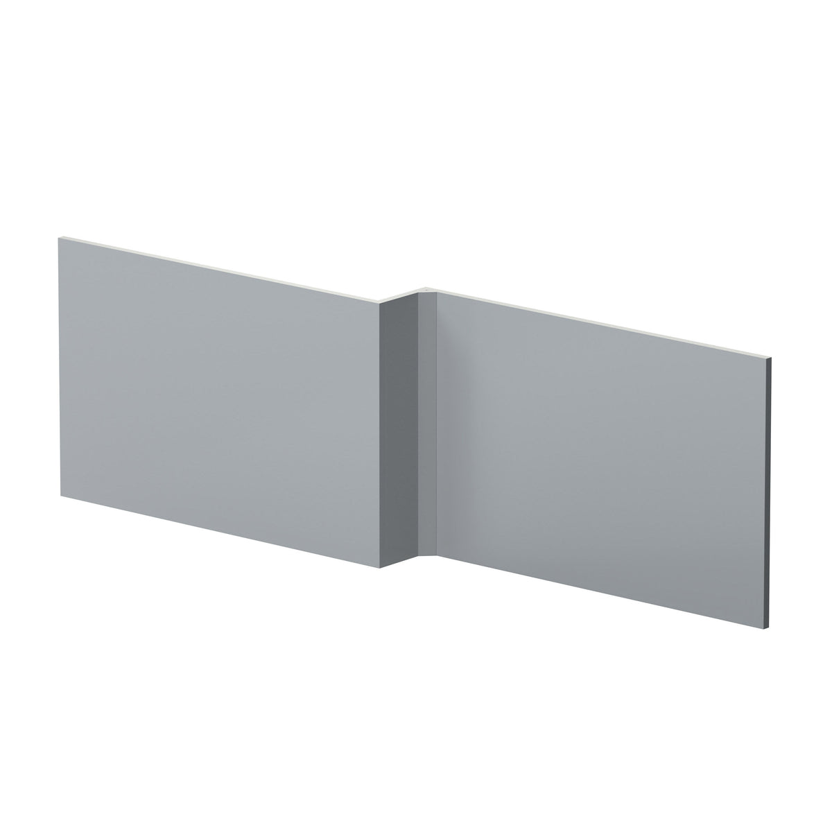 Nuie Urban 1700mm L-Shape Square MDF Matt Shower Bath Front Panel – Satin White, Satin Grey or Satin Blue, photo 2