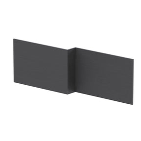 Nuie 1700mm L-Shape Square MFC Shower Bath Front Panel – Graphite Grey Woodgrain, Anthracite Woodgrain or Charcoal Black, photo 2