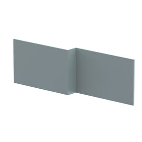 Nuie 1700mm L-Shape Square MFC Matt Shower Bath Front Panel – Coastal Grey