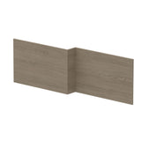 Nuie 1700mm L-Shape Square MFC Woodgrain Shower Bath Panel – Solace Oak, photo 2