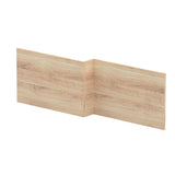 Nuie 1700mm Square MFC Woodgrain Shower Bath Front Panel – Bleached Oak