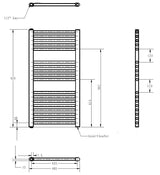 Nuie Vertical Electric Heated Towel Rail – 720 x 400mm, 920 x 480mm & 1375 x 480mm, photo 6
