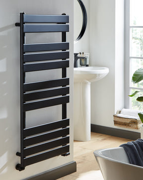 Kartell K-VIT Memphis matt black towel rail, 1200 x 500mm