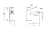 Kartell K-VIT Plan Mono Bidet Mixer Chrome (TAP011PL)