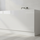 Kartell K-VIT 1700mm 2 Piece Mouldwood Front Bath Panel - White Gloss (FUR680IM)