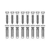 Pressalit Mounting Kit (8 pcs), For Brick Wall