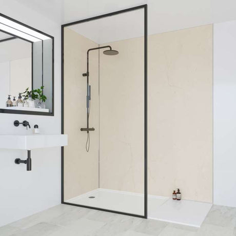 Multipanel Contemporary Marfil Cream Bathroom Wall Panel – Textured Matt, photo 6