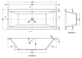 Nuie Asselby Square Double Ended Bath With Legs – 1700 x 700mm, 1700 x 750mm & 1800 x 800mm, photo 3