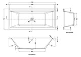 Nuie Asselby Square Double Ended Bath With Legs – 1700 x 700mm, 1700 x 750mm & 1800 x 800mm, photo 4