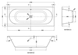 Nuie Otley Round Double Ended Bath With Legs – 1700 x 700mm, 1700 x 750mm & 1800 x 800mm, photo 3