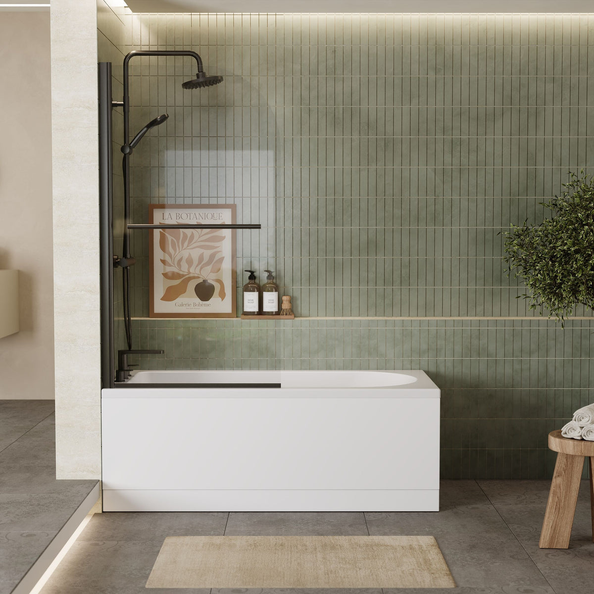Nuie Barmby Square Single Ended Bath With Legs – 1500 x 700mm & 1600 x 700mm