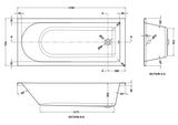 Nuie Barmby Round Single Ended Bath With Legs – 1700 x 700mm, 1700 x 750mm & 1800 x 800mm, photo 4