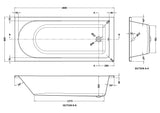 Nuie Barmby Round Single Ended Bath With Legs – 1700 x 700mm, 1700 x 750mm & 1800 x 800mm, photo 5