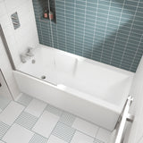 Nuie 1700 x 750mm Square Single Ended Shower Bath With Legs – White, photo 4