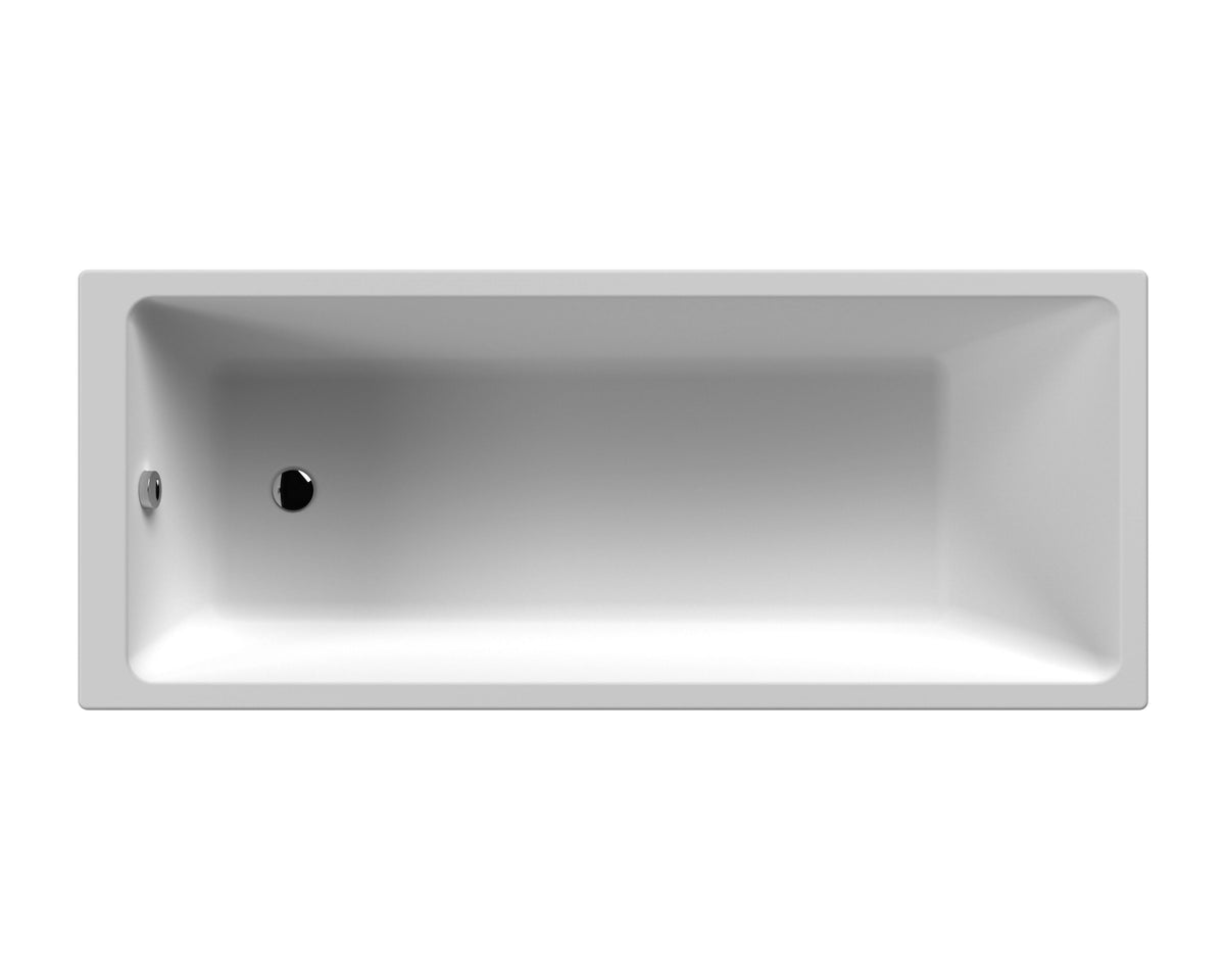 Nuie Linton Thin Edge Square Single Ended Bath With Legs – 1700 x 700mm & 1800 x 800mm, photo 2
