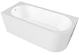Nuie 1600mm Crescent Curved Corner Bath With Legs – White