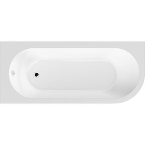 Nuie Crescent 1700mm Curved Corner Bath With Legs – White, photo 2