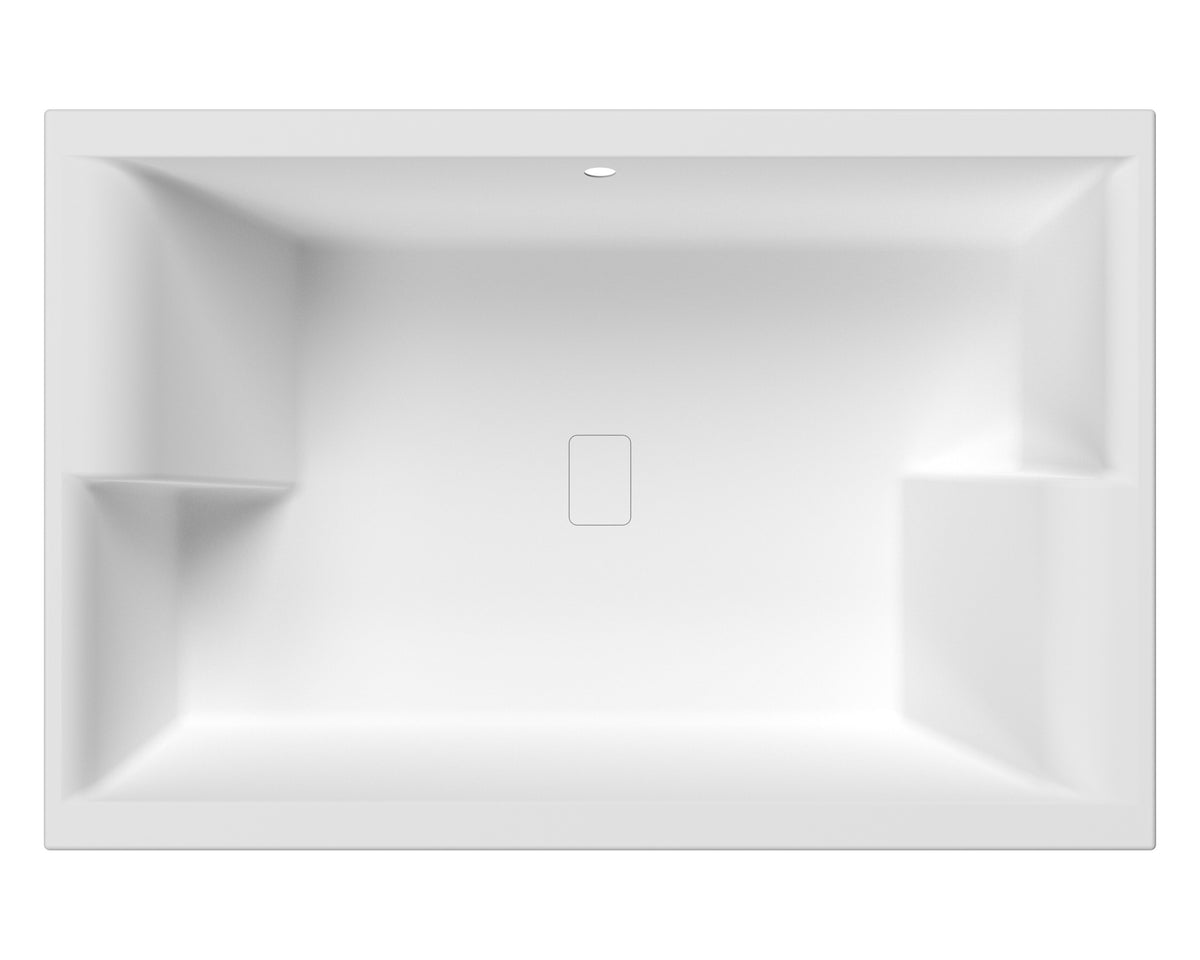 Nuie 1800 x 1200mm Double Ended Inset Spa Bath With Legs – Gloss White, photo 2