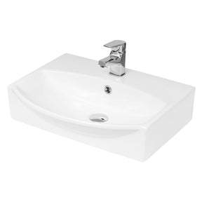 Nuie 1 Tap Hole Ceramic Wall Hung Basin – 500mm & 600mm