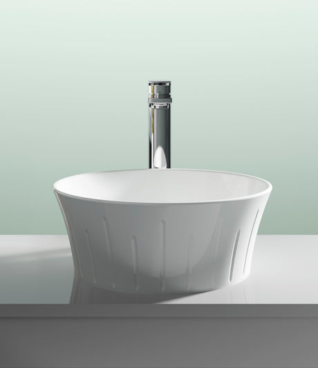 Nuie 358mm Ceramic Basin Round Vessel – White