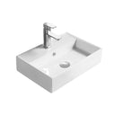 Nuie 500mm 1 Tap Hole Ceramic Square Vessel Basin – White