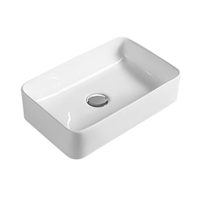 Nuie 365mm Ceramic Basin Rectangular Vessel – White