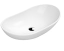 Nuie Salana 615mm Ceramic Oval Vessel – Matt White